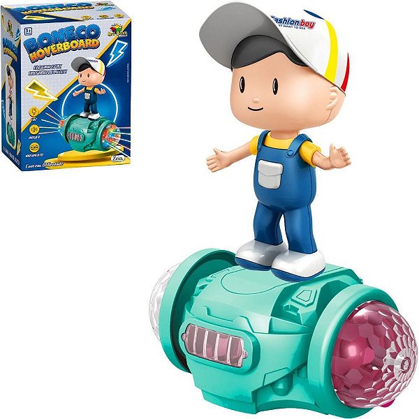 Boneco e personagem boy hoverboard bate e volta 23 - art brink (unidade)
