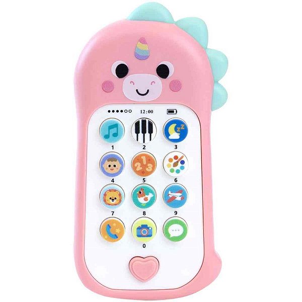 Brinquedo para bebe phone bilingue zoo unicornio - buba (unidade)