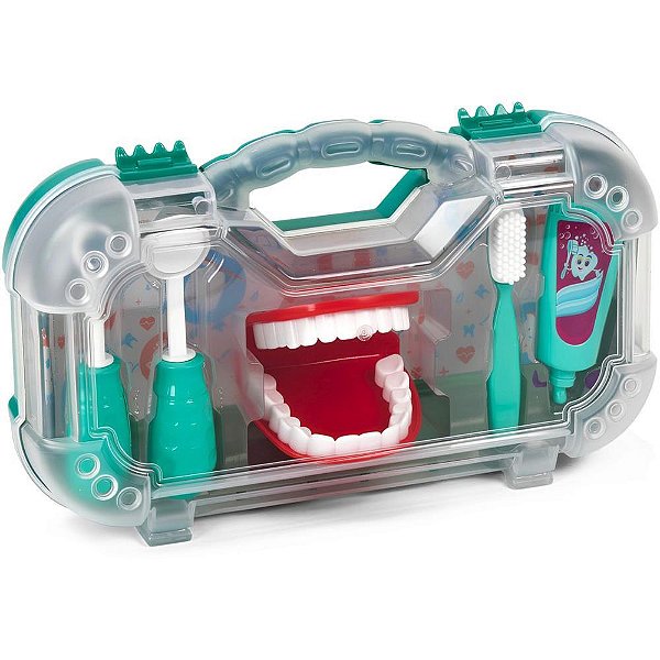 Brincando de profissoes maleta kit dentista medio - pakitoys (unidade)