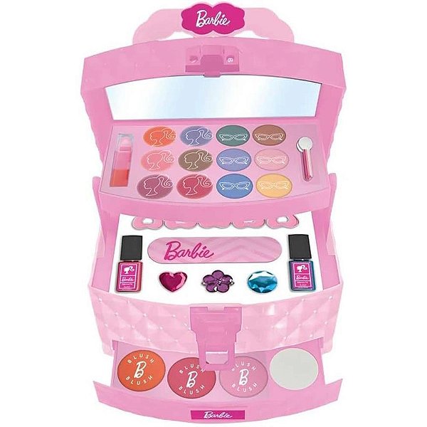 Maquiagem e beleza infantil barbie maleta glam - multikids (unidade)