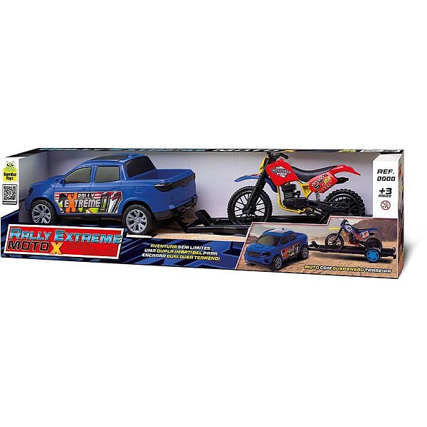 Carrinho rally extreme moto x - samba toys (unidade)