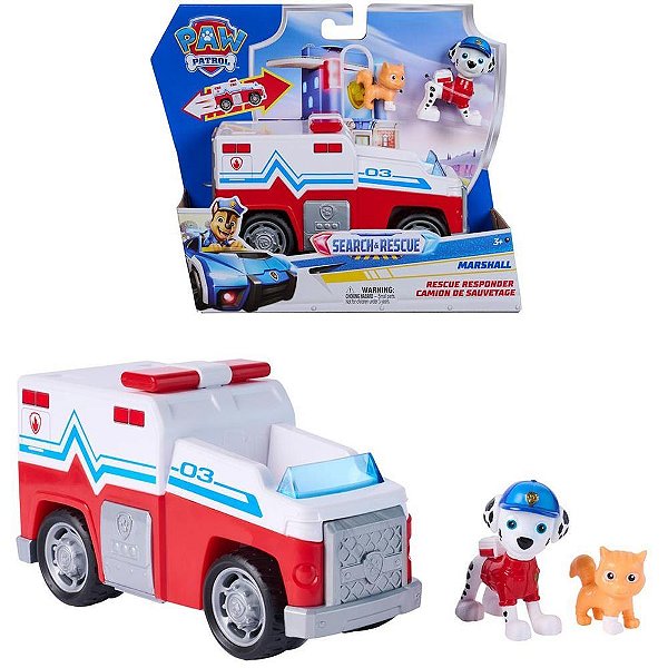 Boneco e personagem patrulha canina marshall rescu - sunny (unidade)