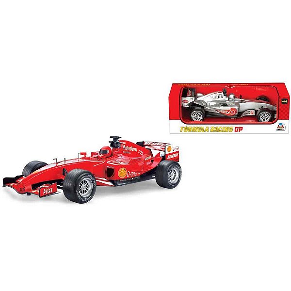 Carrinho a friccao formula racing gp c/luz e som - braskit (unidade)