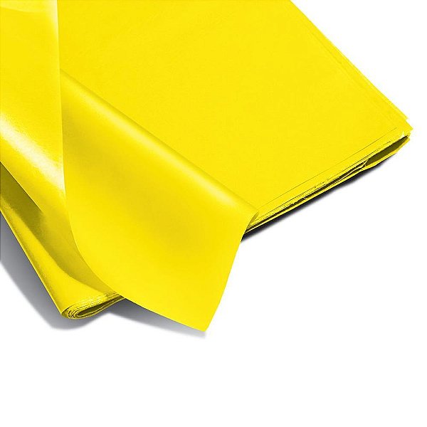 Papel de seda amarelo 48x60cm 20g - ridet (pct.c/100)