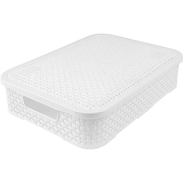 Caixa plastica multiuso ratam c/tampa 7l branca - nitron (unidade)