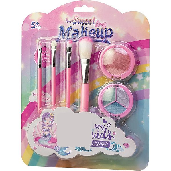 Maquiagem e beleza infantil make+ kit pinceis - samba toys (unidade)