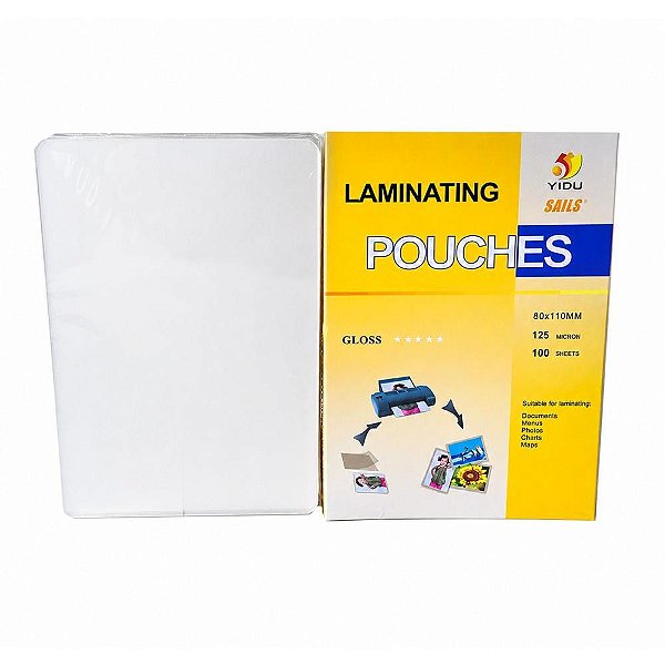 Plastico para plastificacao pouch film r.g. 80x110 (0,05) - lassane (conj/100)