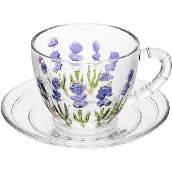 Xicara cafe lavanda 80ml 1 conj - lyor (unidade)