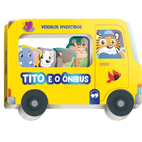 Livro infantil colorir veiculo divertido tito onibus - vale das letras (unidade)