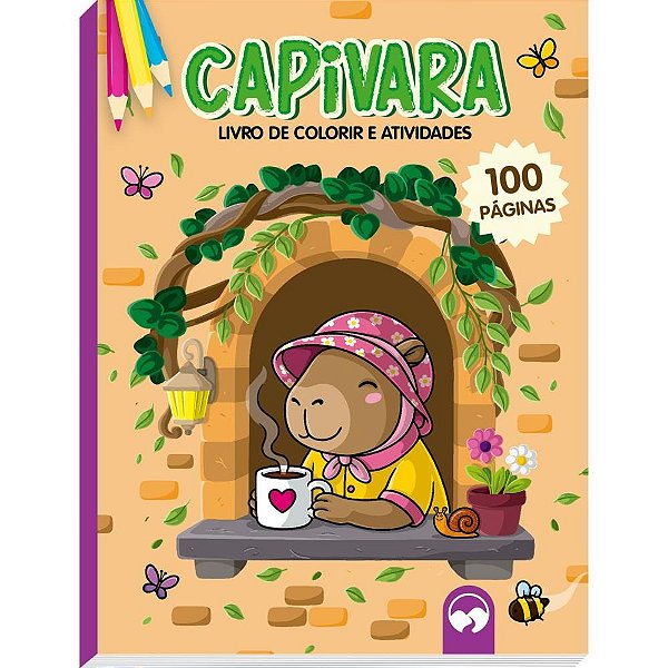 Livro infantil colorir atividades 100pgs capivaras - vale das letras (unidade)