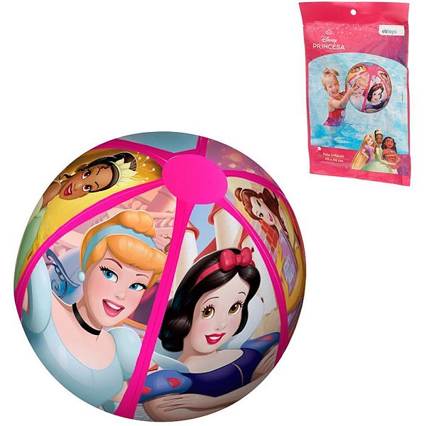 Bola infantil princesa inflavel 40cm - etitoys (unidade)