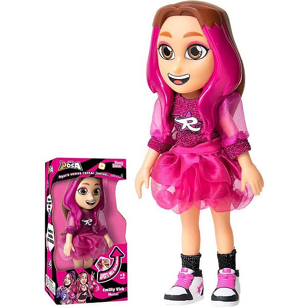 Boneco e personagem dos rosa emilly vick musical25 - baby brink (unidade)
