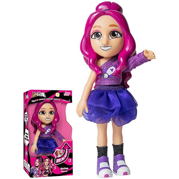 Boneco e personagem dos rosa katlen musical 26cm - baby brink (unidade)
