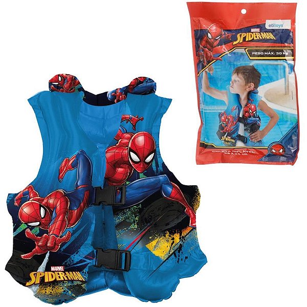 Colete inflavel spider-man 43x35cm - etitoys (unidade)