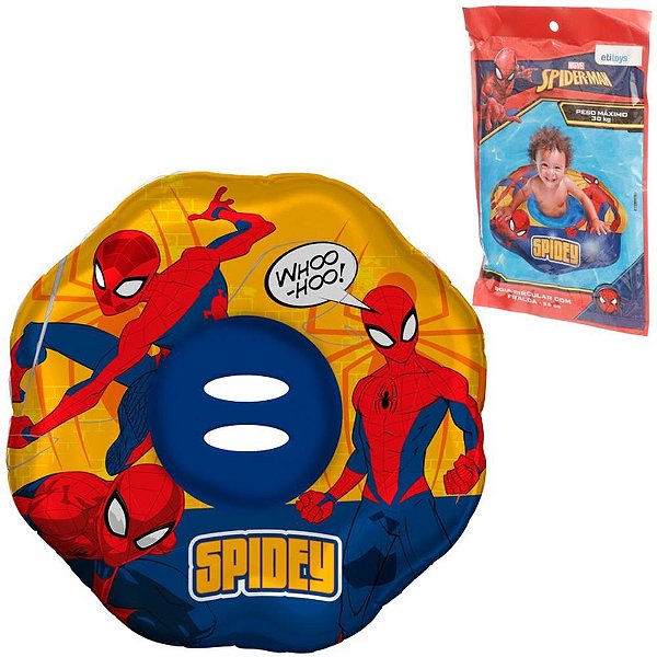 Boia inflavel spider-man fralda cicular 56cm - etitoys (unidade)