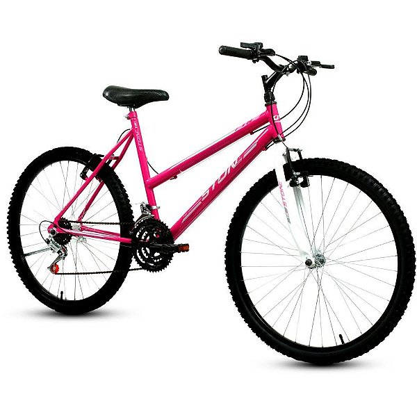 Bicicleta aro 26 tr-1 branco/pink - stone bike (unidade)