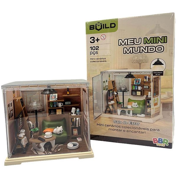 Brinquedo para montar mini mundo sala de estar 102pc - bbr toys (unidade)