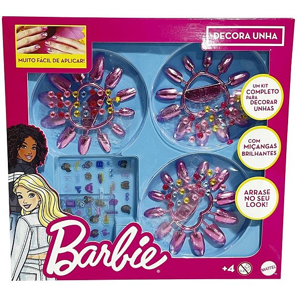 Maquiagem e beleza infantil barbie kit unhas posticas - toyng (unidade)