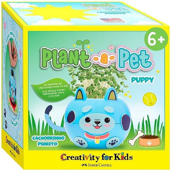 Brinquedo criativo cfk plant-a pet cachorrinho - faber-castell (unidade)