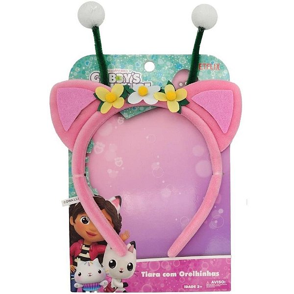 Acessorio para cabelo a casa da gabby tiara c/orelha - bbr toys (unidade)