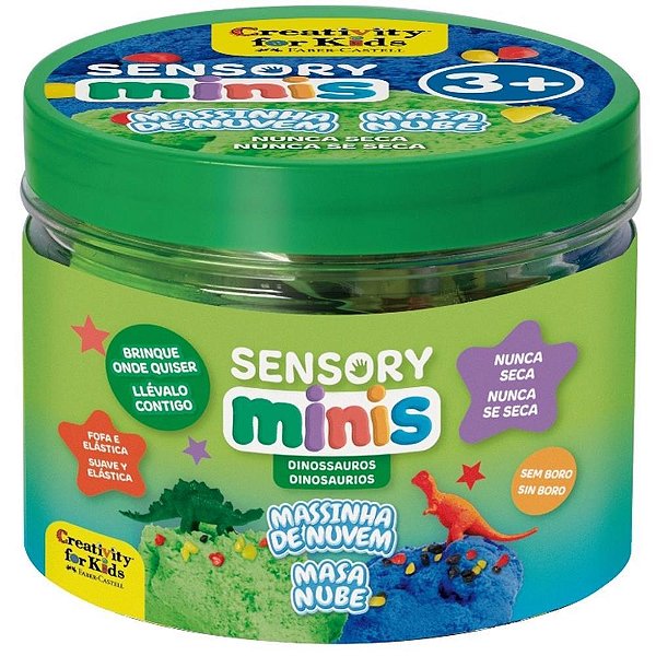 Brinquedo criativo cfk mini sensorial dinossauros - faber-castell (unidade)
