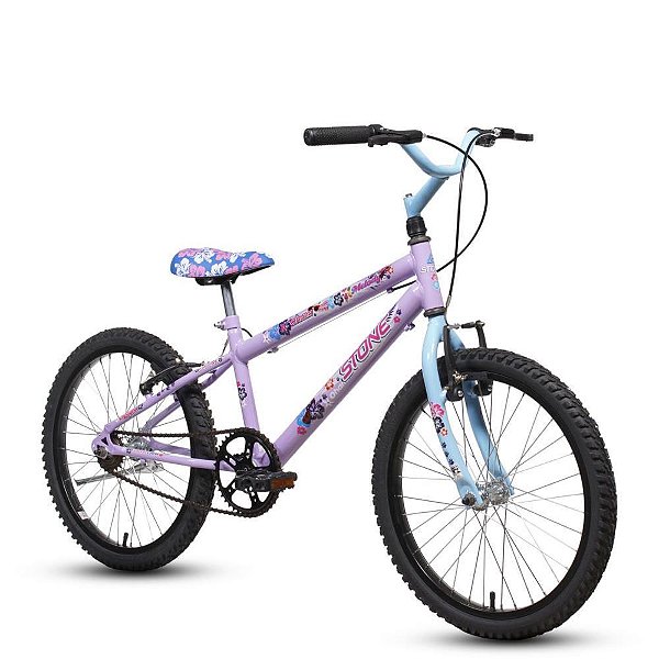 Bicicleta aro 20 melody lilas/azul c/ces - stone bike (unidade)