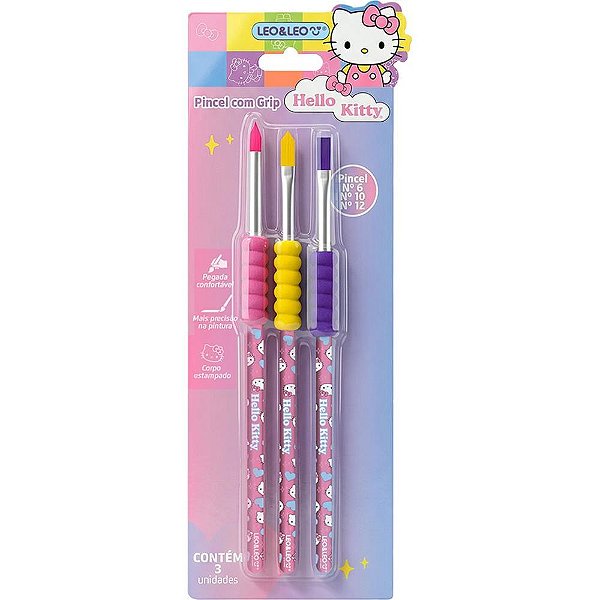 Pincel artesanal hello kitty grip ergon. 3mod - leonora (bl.c/03)