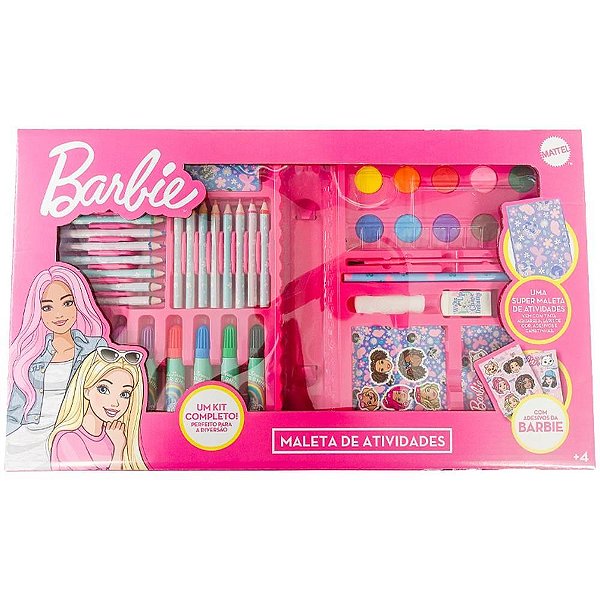 Maleta para pintura barbie kit pintura 42 pcs - toyng (unidade)