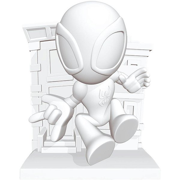 Boneco e personagem spider-man vinil p/pintar - toyng (unidade)