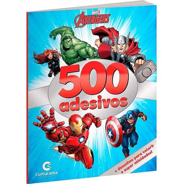 Livro com adesivos vingadores 40pag. c/500 adesiv - culturama (unidade)