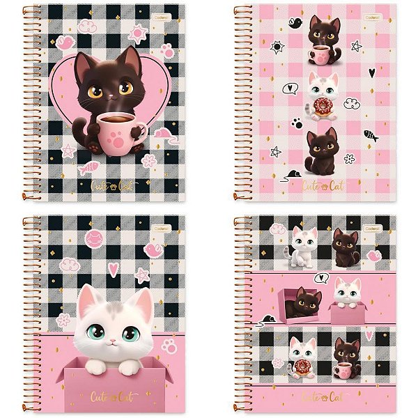 Caderno 01x1 capa dura cute cat 80fls - cadersil (pct.c/04)