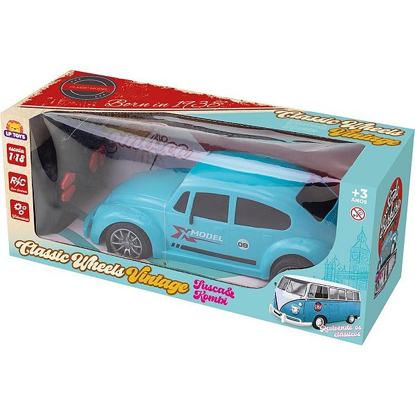 Carrinho controle remoto fusca 4 funcoes 22,5cm (sortido) - samba toys (unidade)