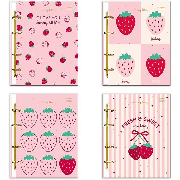 Caderno argolado oh my berry 80fls. (sortido) - cadersil (unidade)