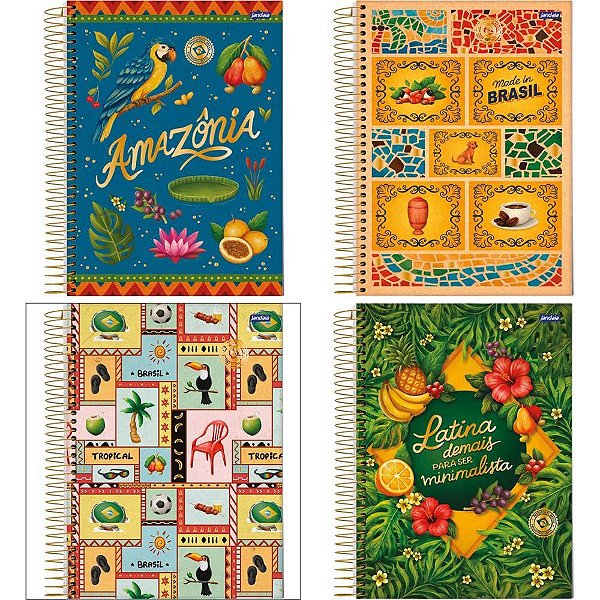 Caderno 01x1 capa dura passaporte brasil 80fls. i.a - jandaia (pct.c/04)