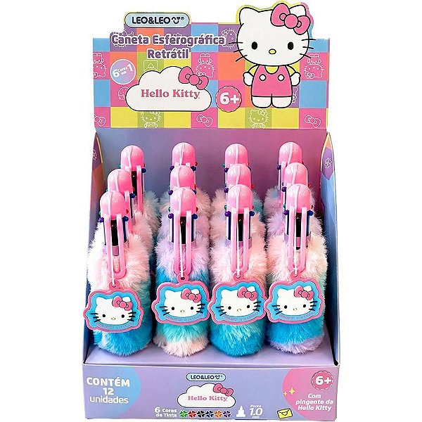 Caneta esferografica hello kitty 6em1 retr.1.0mm 6c - leonora (dp.c/12)