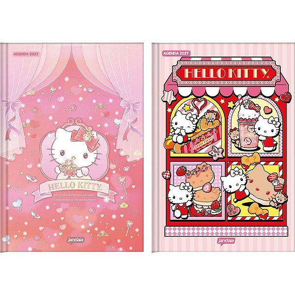 Agenda 2027 hello kitty cd.352fl.138x200mm - jandaia (pct.c/04)