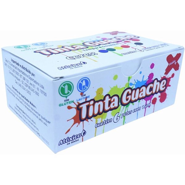 Tinta guache 015ml 06 cores 15ml - make+ (pct.c/06)
