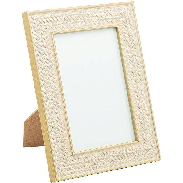 Porta retrato texturizado mdf/vidro 10x15cm - lyor (unidade)
