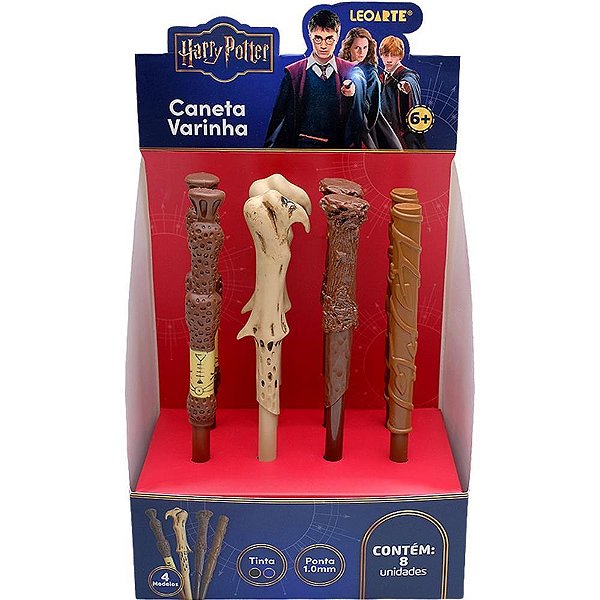 Caneta esferografica harry potter 1.0mm 4mod/2cor - leonora (dp.c/08)