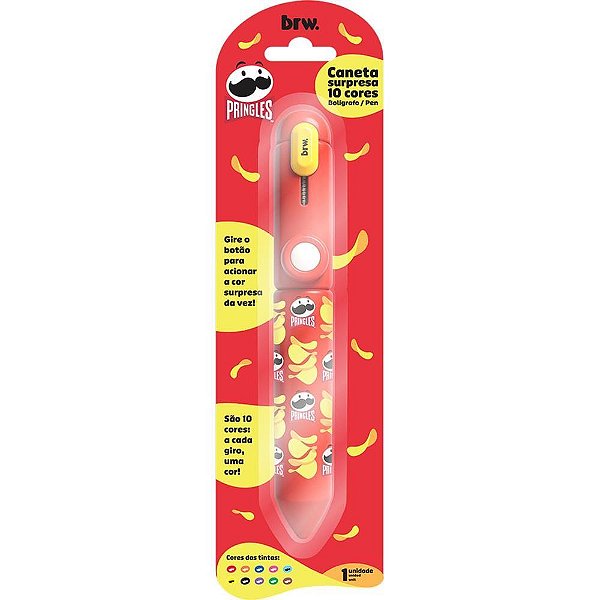 Caneta esferografica pringles 1.0mm 10cores surpres - brw (unidade)