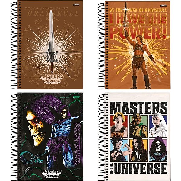 Caderno 01x1 capa dura masters of the universe 80f ia - jandaia (pct.c/04)