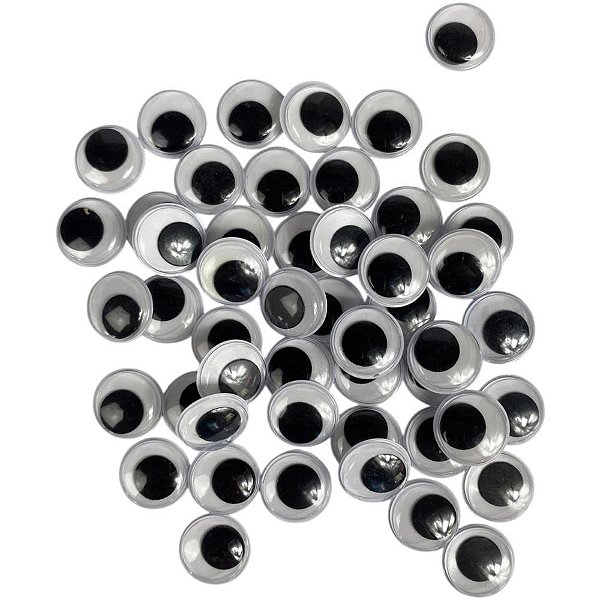 Artesanato olho movel 15mm preto - art lille (pct.c/50)