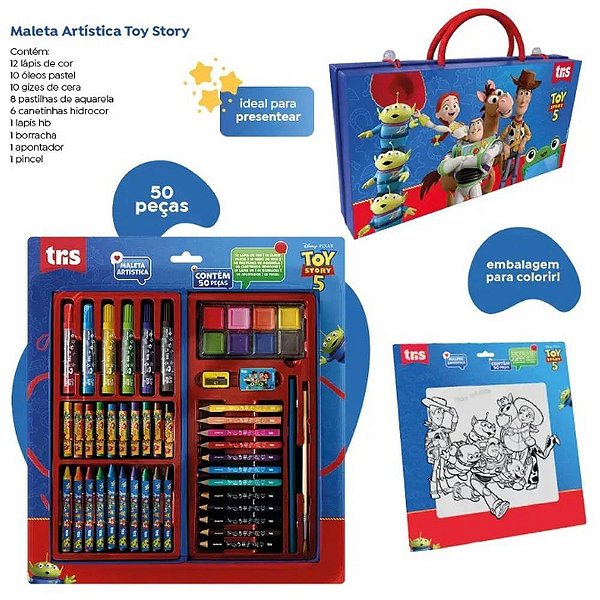 Maleta para pintura toy story 50 pecas - summit (unidade)