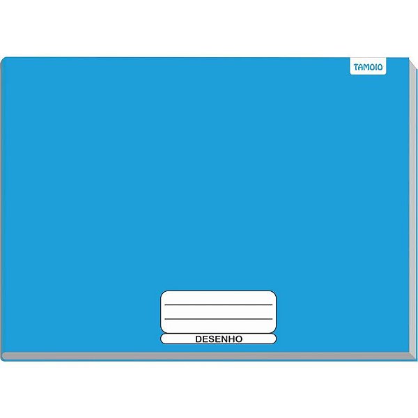 Caderno desenho univ capa dura azul liso 80fls brochurao - tamoio (pct.c/04)