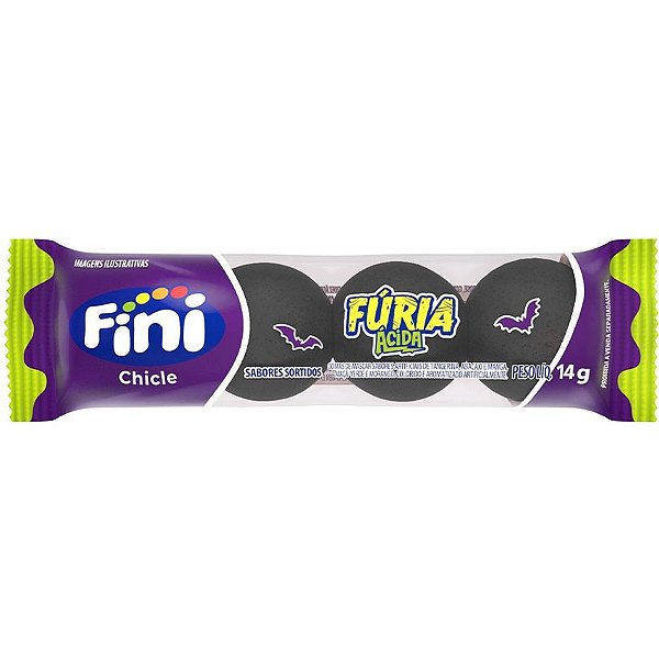 Doce chicle furia acida 140g - fini (pacote)