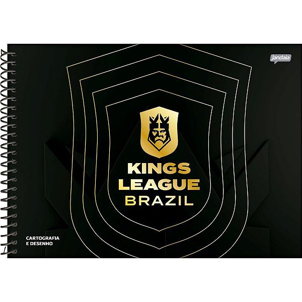 Caderno desenho univ capa dura kings league brasil esp.80fls. - jandaia (pct.c/04)