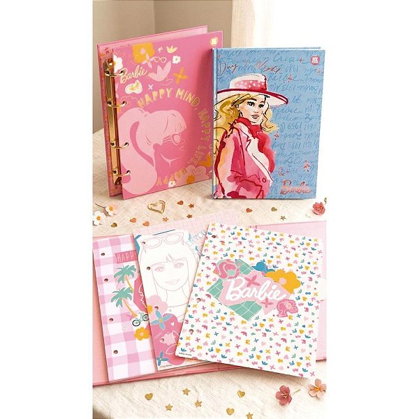 Caderno argolado barbie cd 160fls - animativa (unidade)