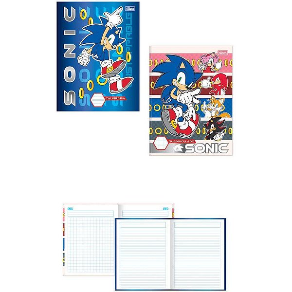 Caderno quadriculado 1/4 sonic 40fls 1x1cm cd broch. - tilibra (pct.c/05)