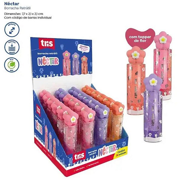 Borracha decorada tris nectar retratil 3 modelos - summit (dp.c/24)