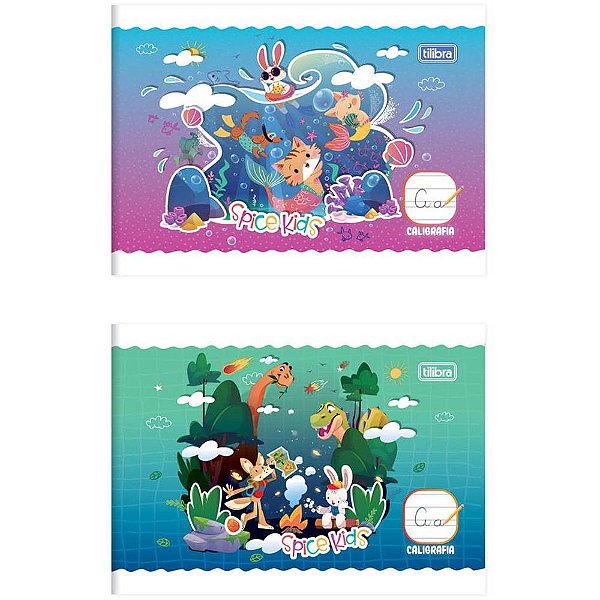 Caderno caligrafia spice kids 40f masc/fem 1/4 br - tilibra (pct.c/20)